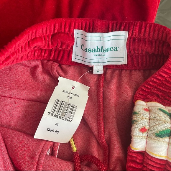 Casablanca Tennis Club Logo Patch Striped Track Pants - Picture 4 of 10